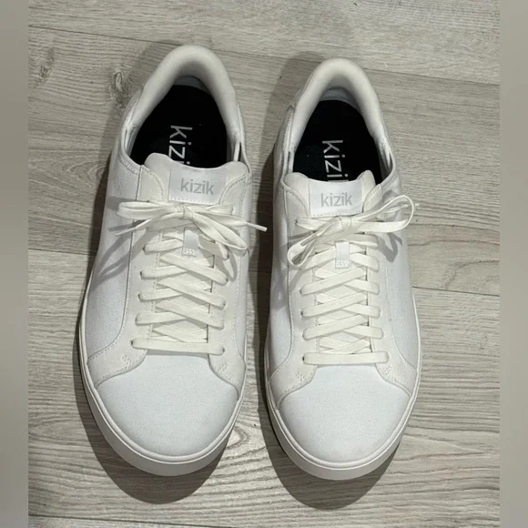 Kizik Irvine Ivory White Canvas Slip On Sneakers Unisex Size M’s 11.5 W’s 13 - Picture 3 of 13